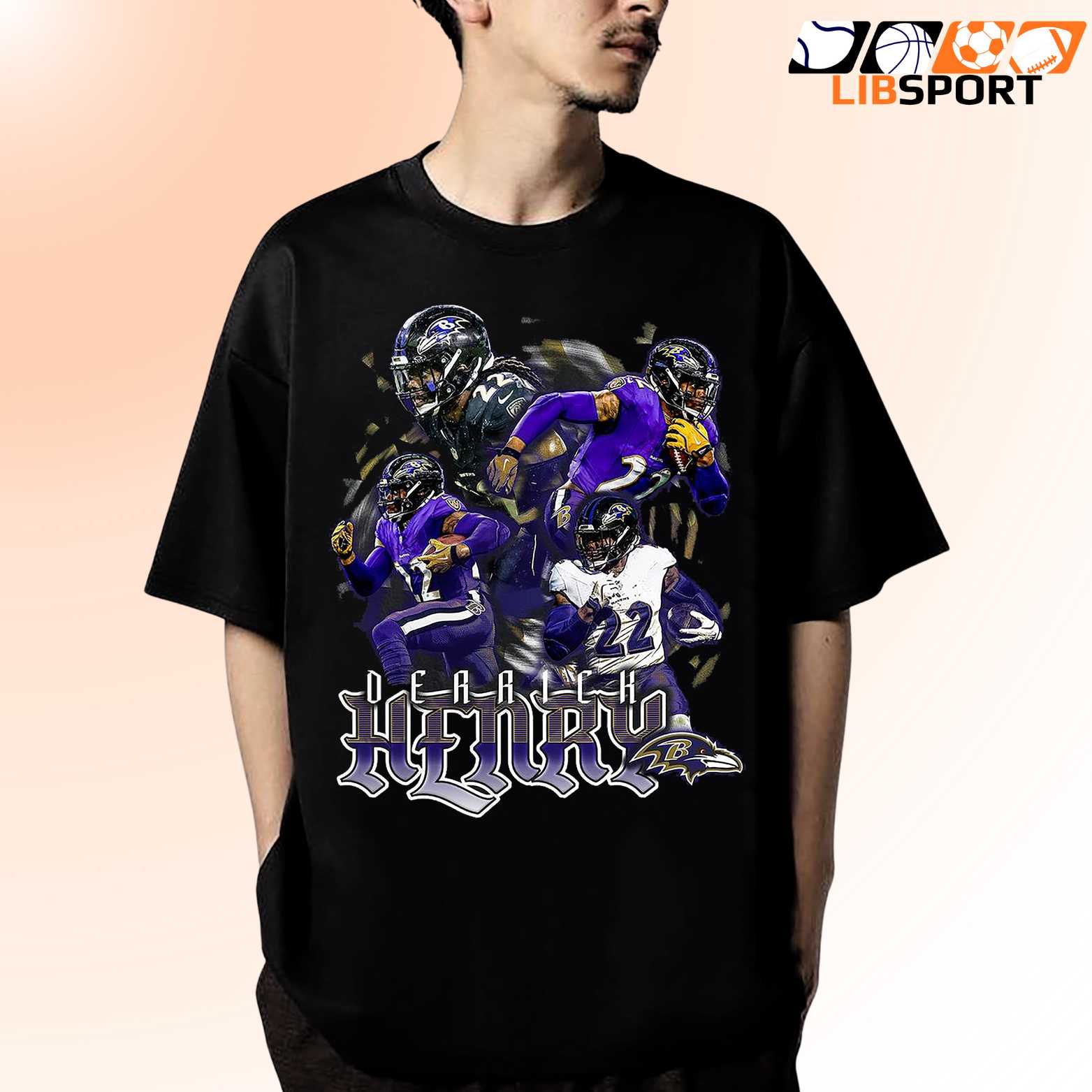 Derrick Henry Baltimore Ravens T Shirt, Nfl Streetwear